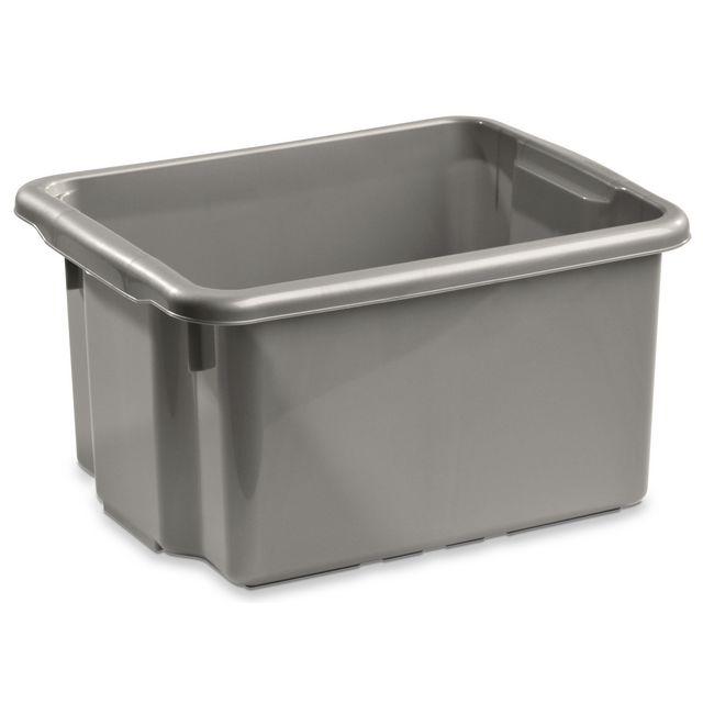 Storage box 15 L silver