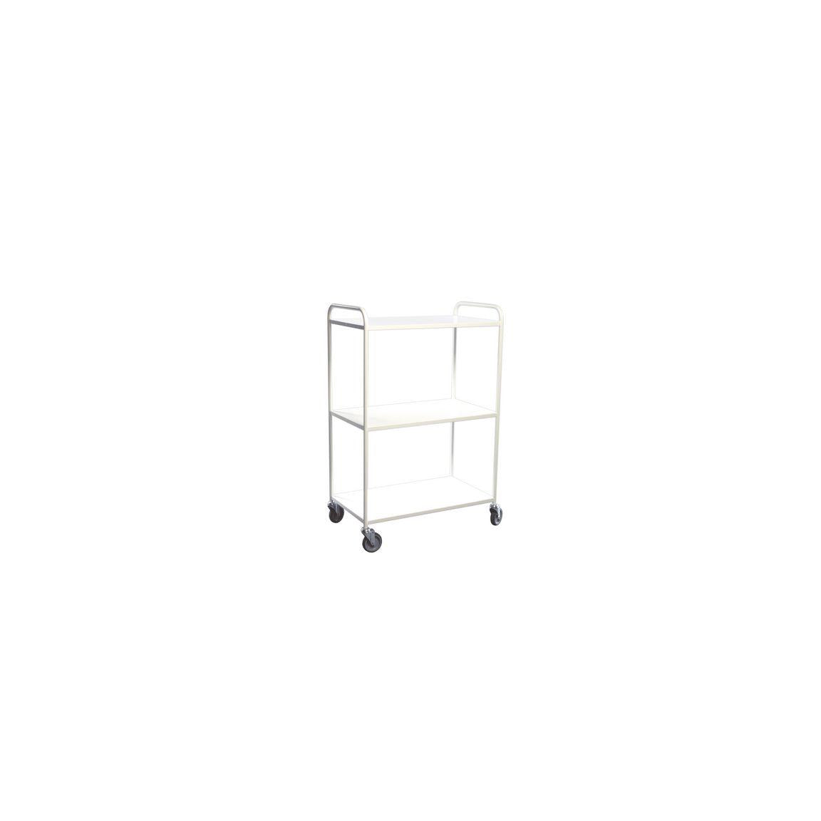Table trolley 3 shelves white