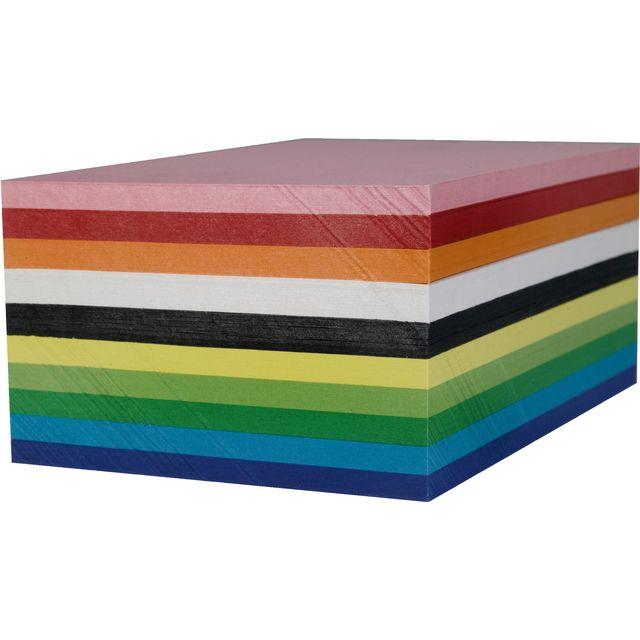 Cardboard A6 mix 180g 25 sheetsx10 colours