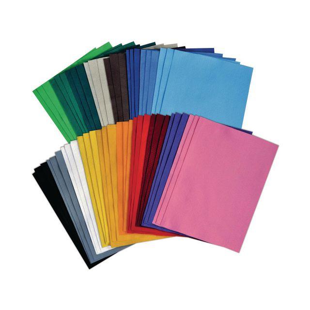 Felt pieces thick 3x18 colours