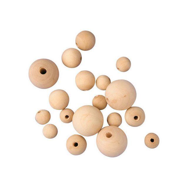 Wooden beads 15mm 100/pc uncoloured