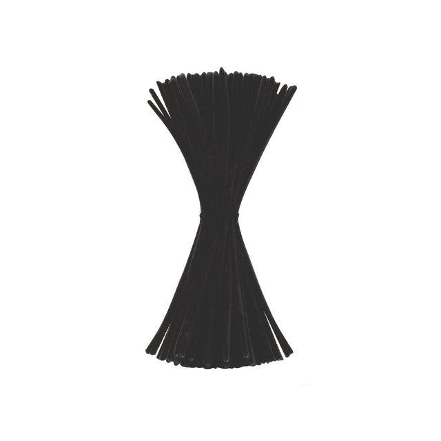 Pipe cleaners 30cm black 100/pc