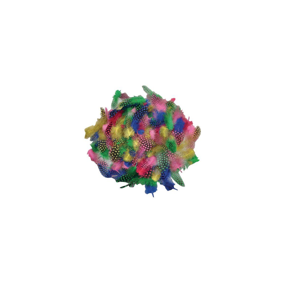 Feathers mixed colours 100/pack