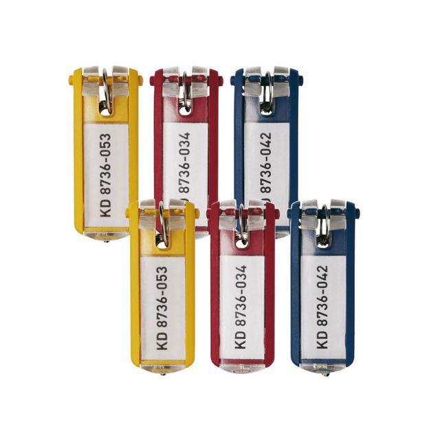 Key fob DURABLE blue, red yellow 6/pc
