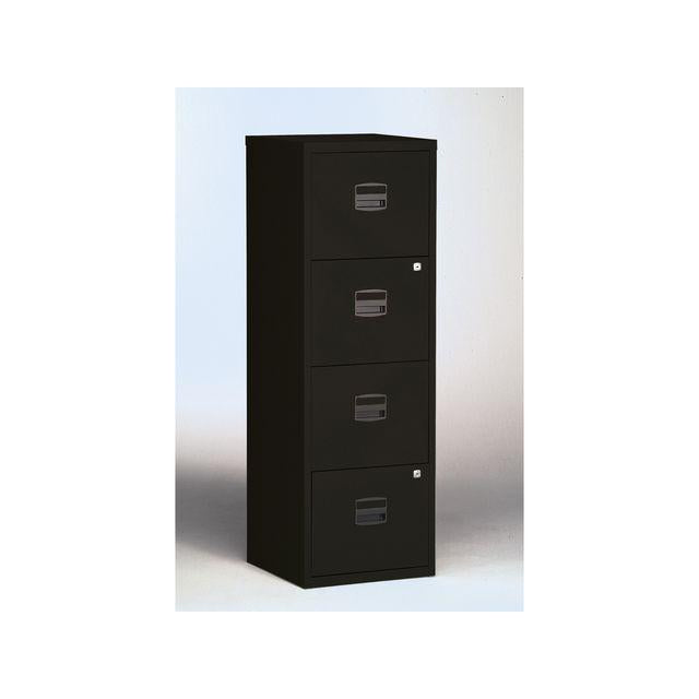 Hanging file cabinet 4 drawers 132.1x41.3x40cm black