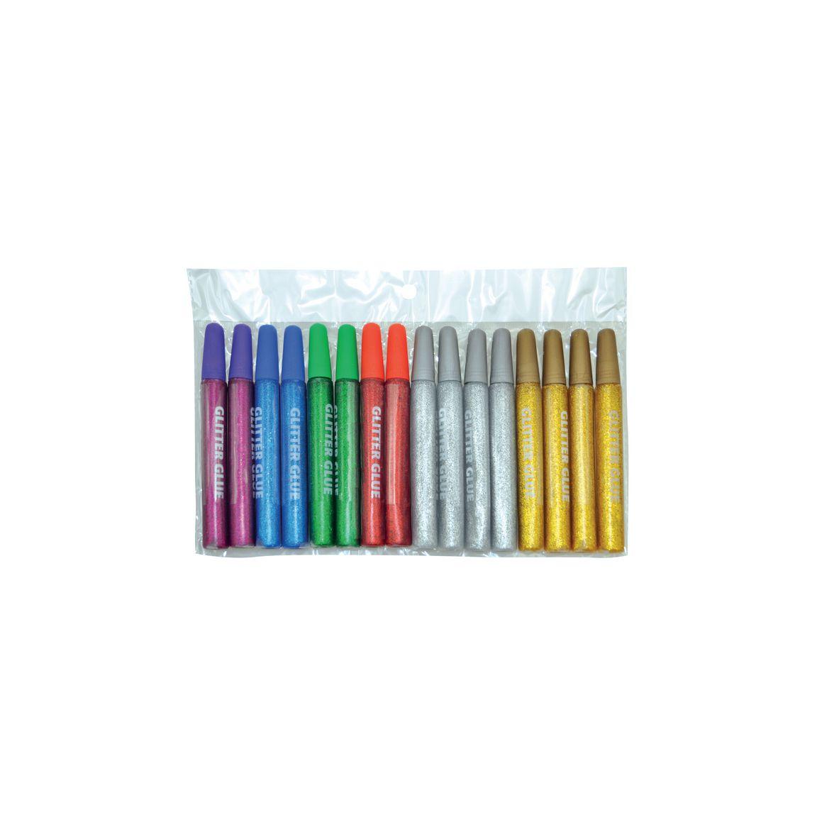 Glitter glue PLAYBOX 16 pcs
