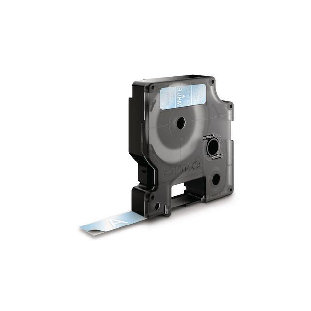 Tape DYMO D1 12mm white on clear