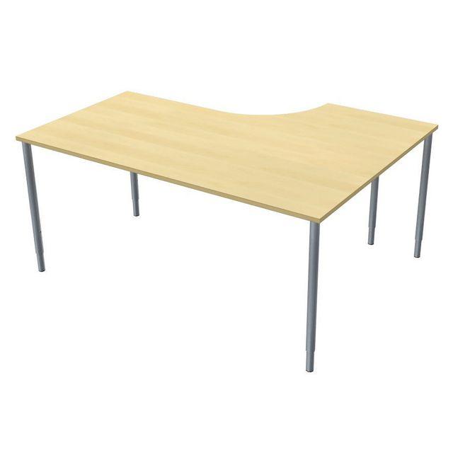 Table left 160x120cm birch laminate/grey
