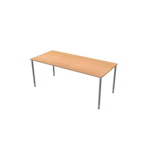Table frist 180x80cm beech laminate/grey