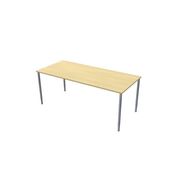Table frist 180x80cm birch laminate/grey