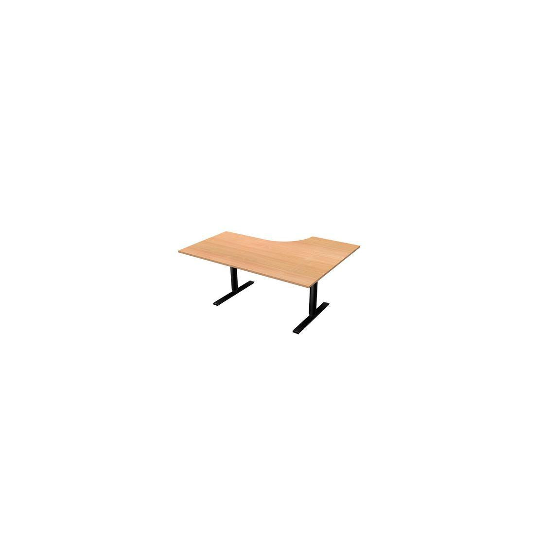 Table El left 160x120cm beech lam/black