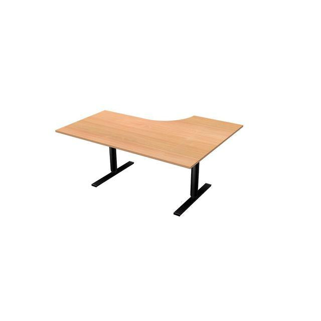 Table El left 160x120cm beech lam/black