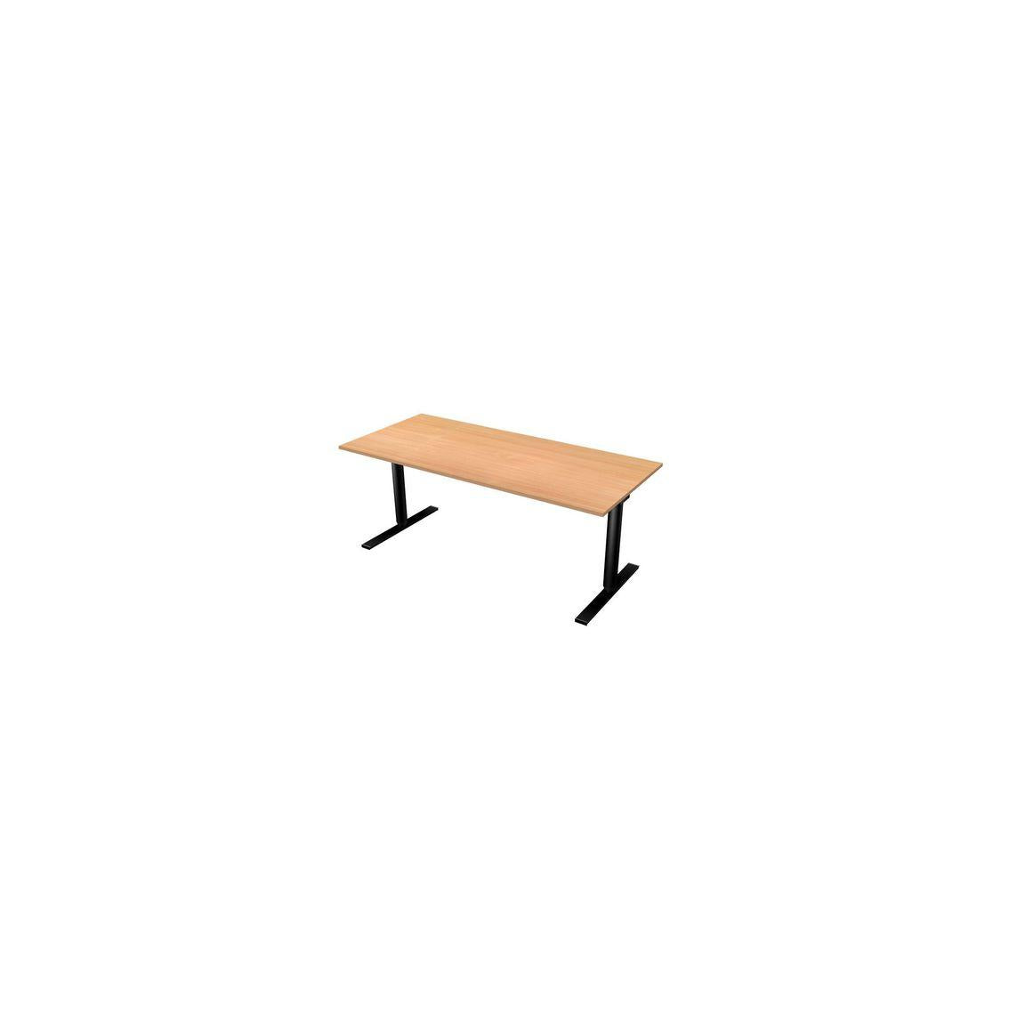 Table El 180x80cm beech veneer/black