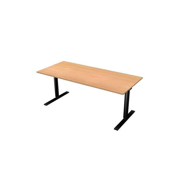 Table El 180x80cm beech laminate/black