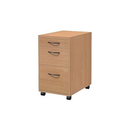 Desk shelf 3 drawers beech veneer