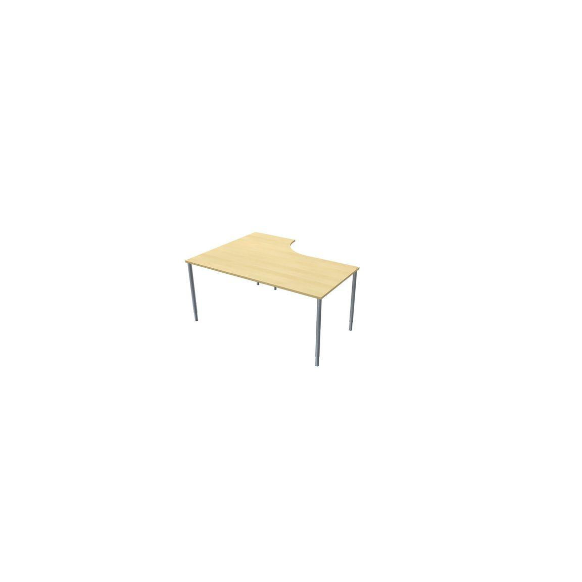 Table right 160x120cm birch laminate/grey