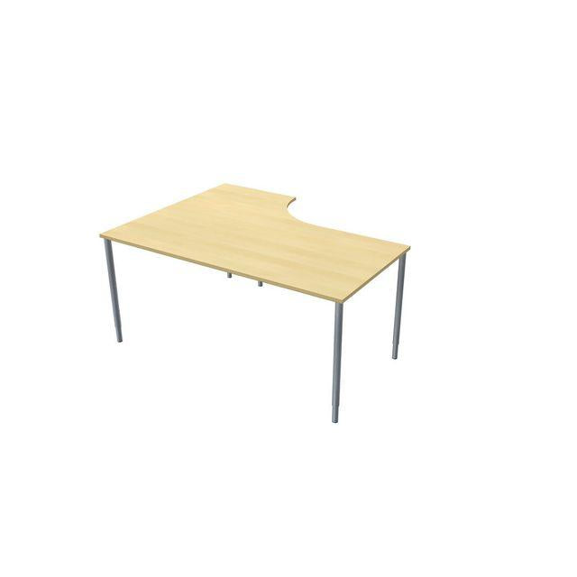 Table right 160x120cm birch laminate/grey