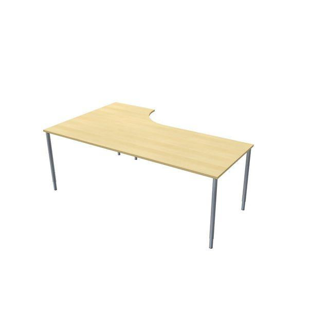 Table right 200x120cm birch laminate/grey
