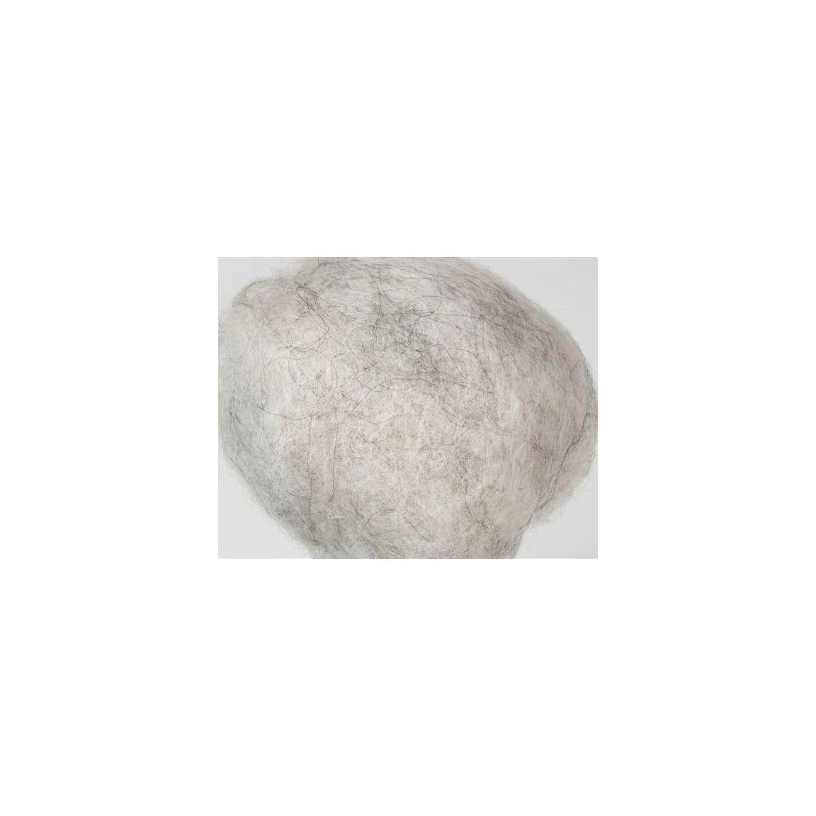 Carded undyed wool 1kg light grey