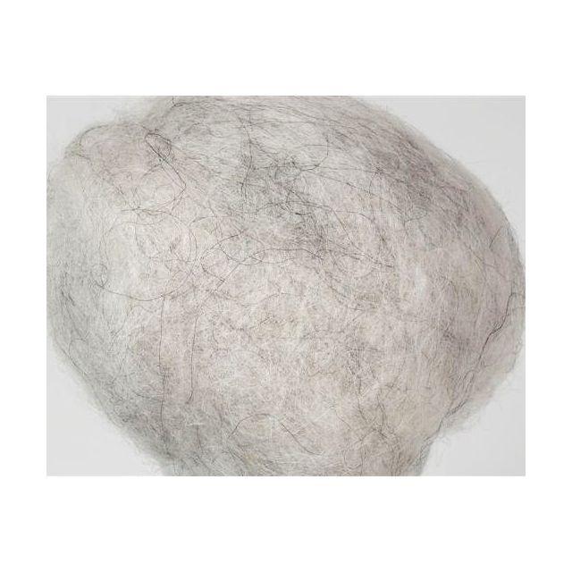 Carded undyed wool 1kg light grey