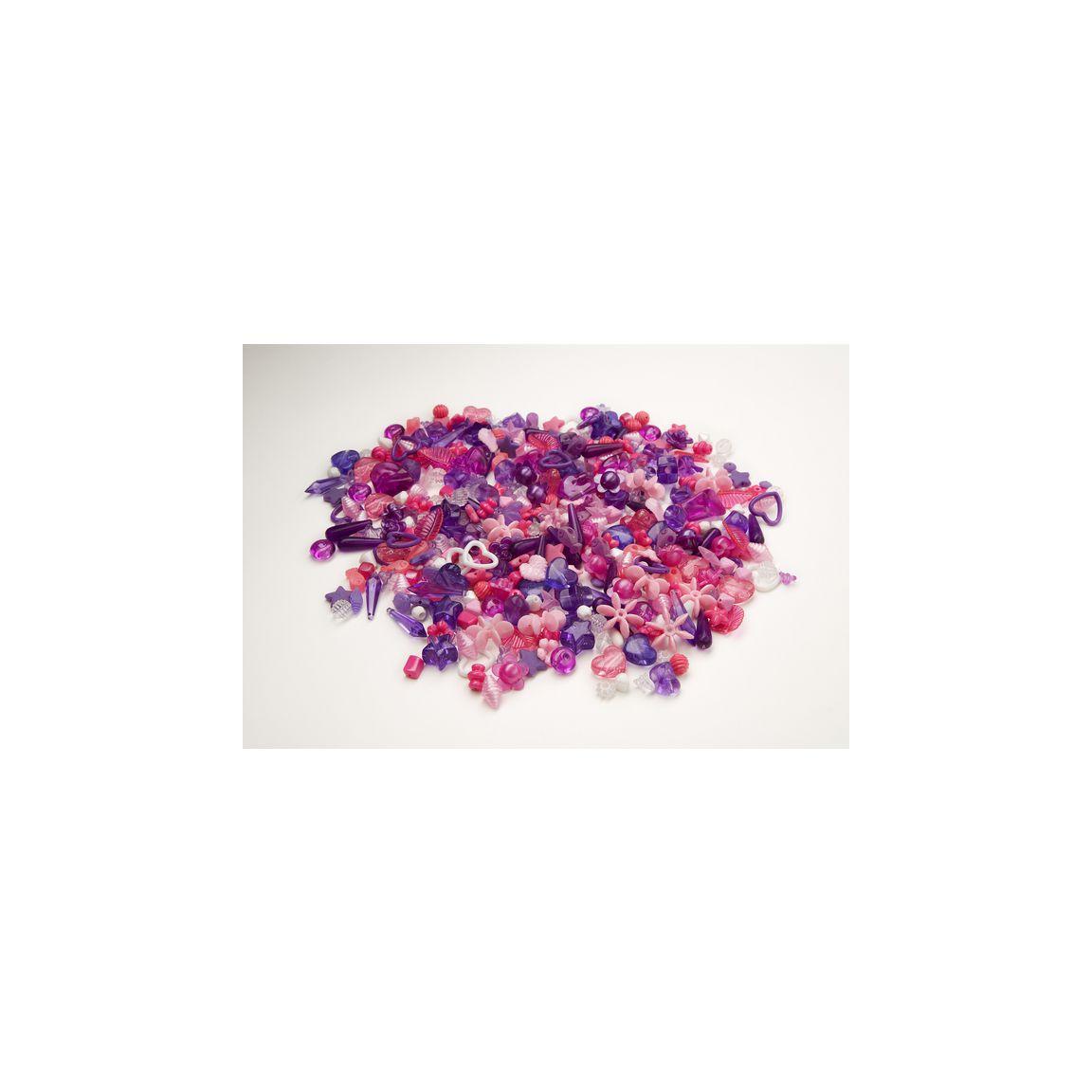 Plastic beads mix purple/pink 1000/pc