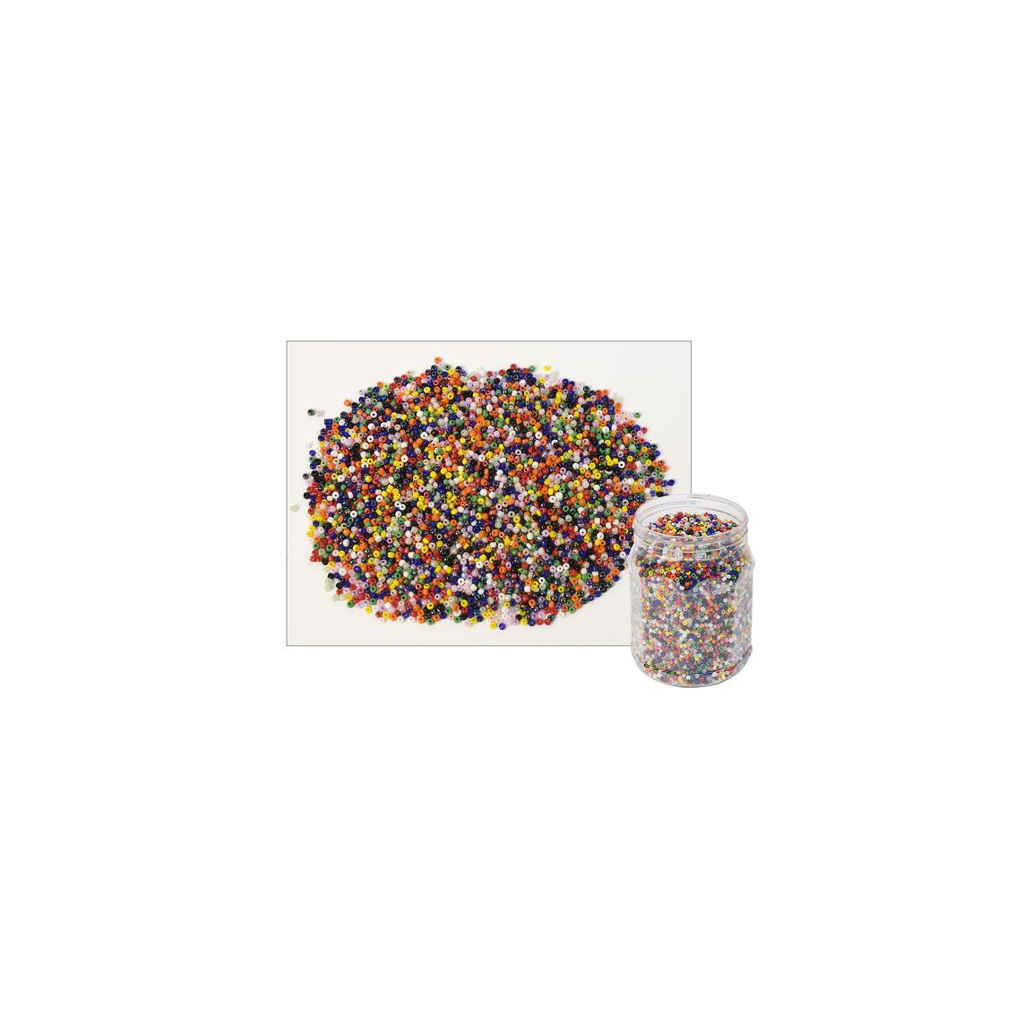 Glass beads 500g mixed colours