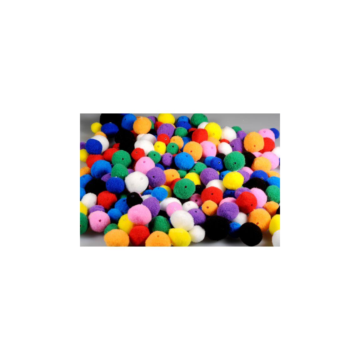 Pom Pom balls with holes 100/pack