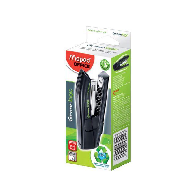 Stapler MAPED Greenlogic half black