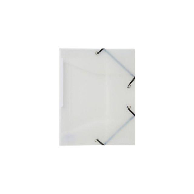 Rubber band folder LYRECO A4 PP 3-clip transparent
