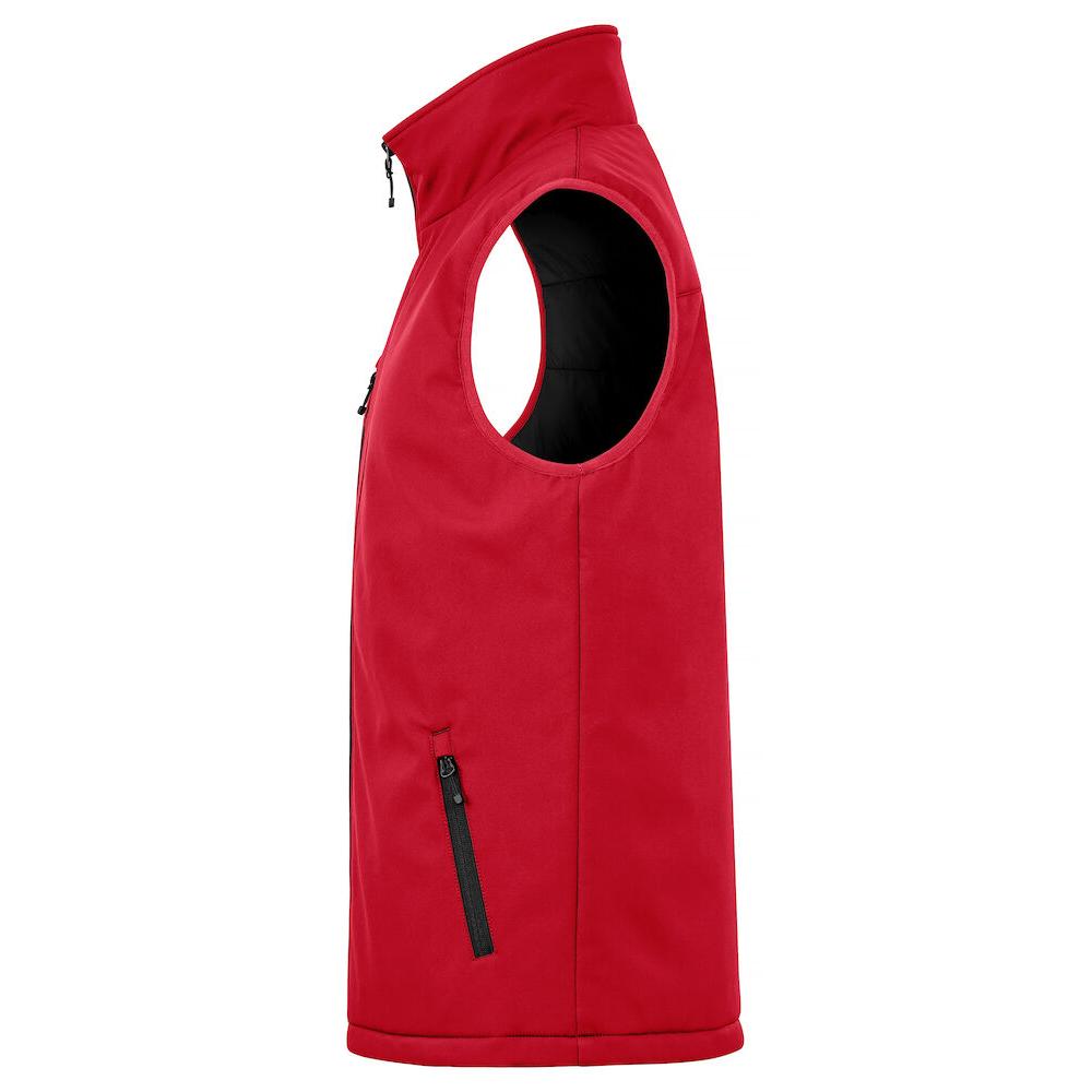 Padded Softshell Vest - Red - Image 3