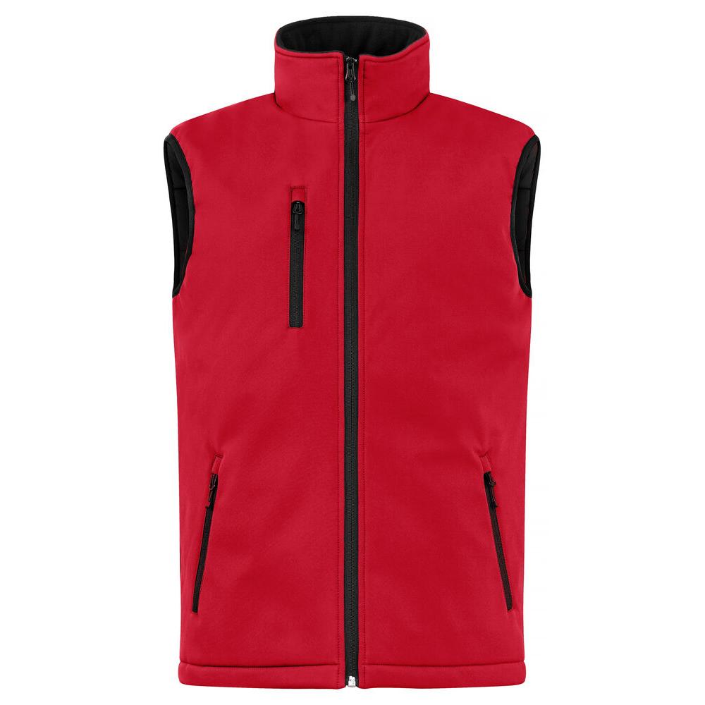 Padded Softshell Vest - Red - Image 1