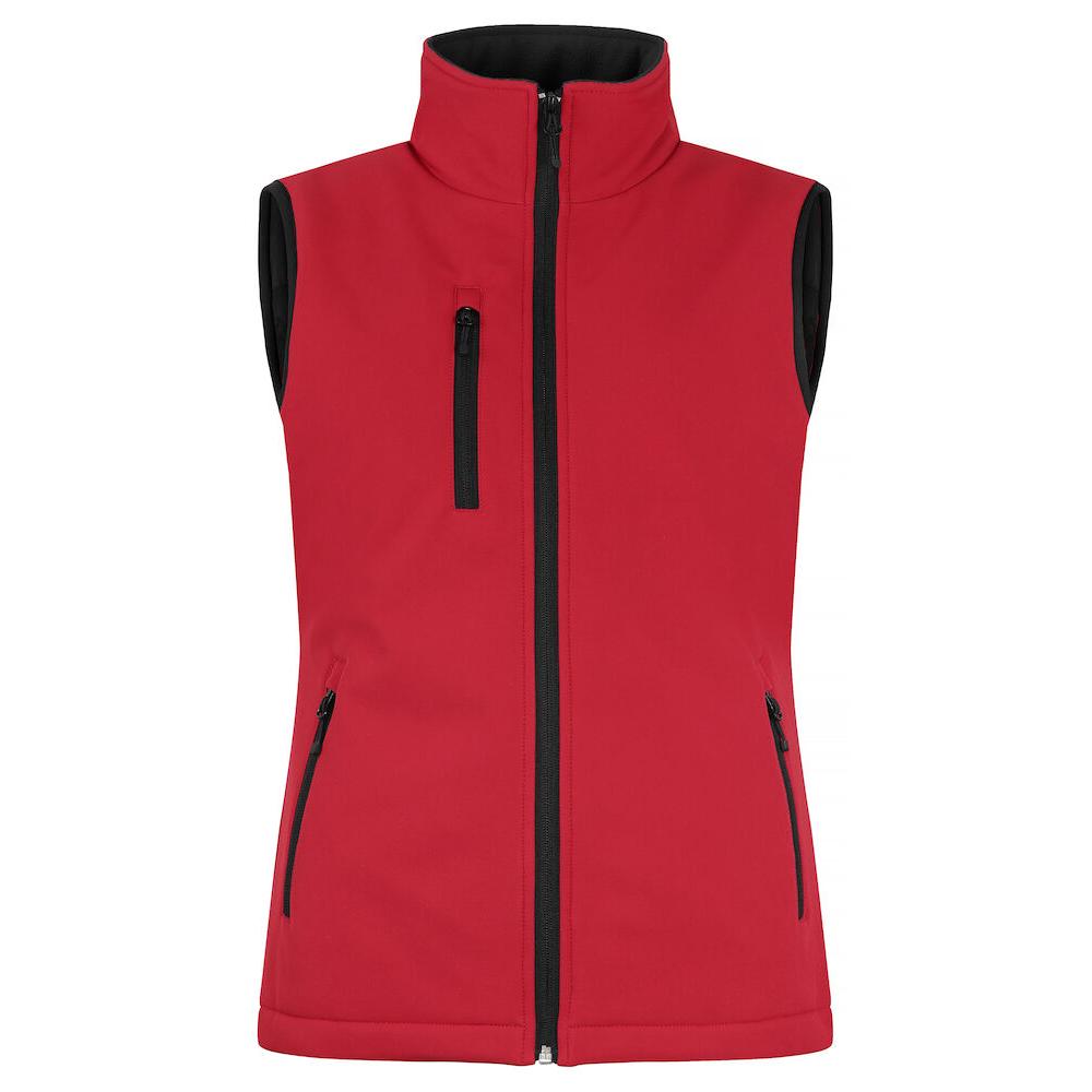 Padded Softshell Vest Women - Red - Image 1