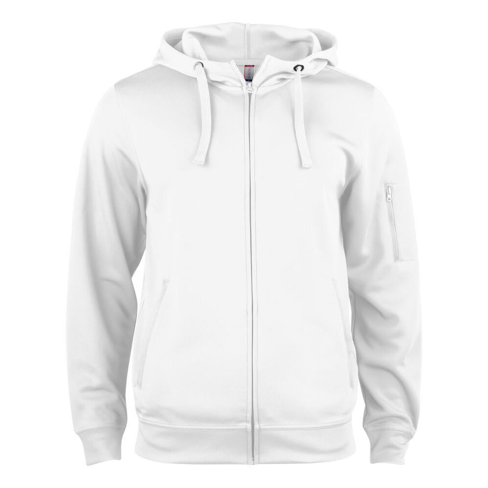 Basic Active Hoody Full Zip - White - Image 1