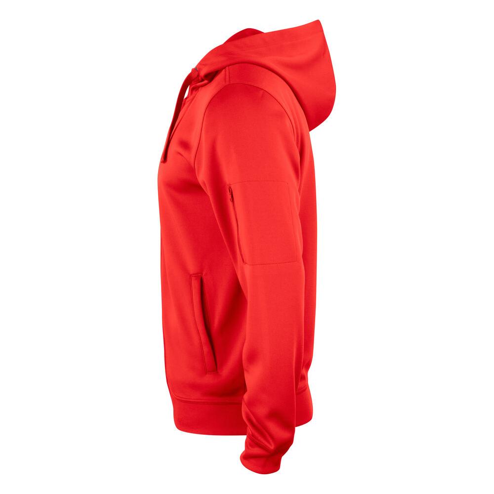 Basic Active Hoody Full Zip - Red - Image 3