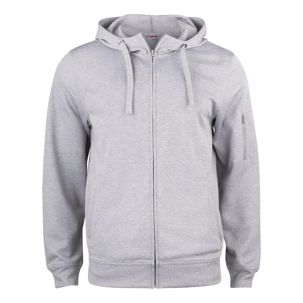 Basic Active Hoody Full Zip - Grey melange - Image 1