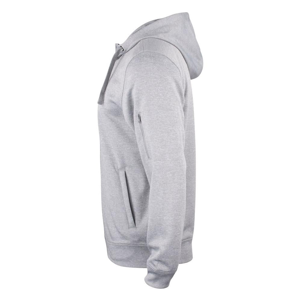 Basic Active Hoody Full Zip - Grey melange - Image 3