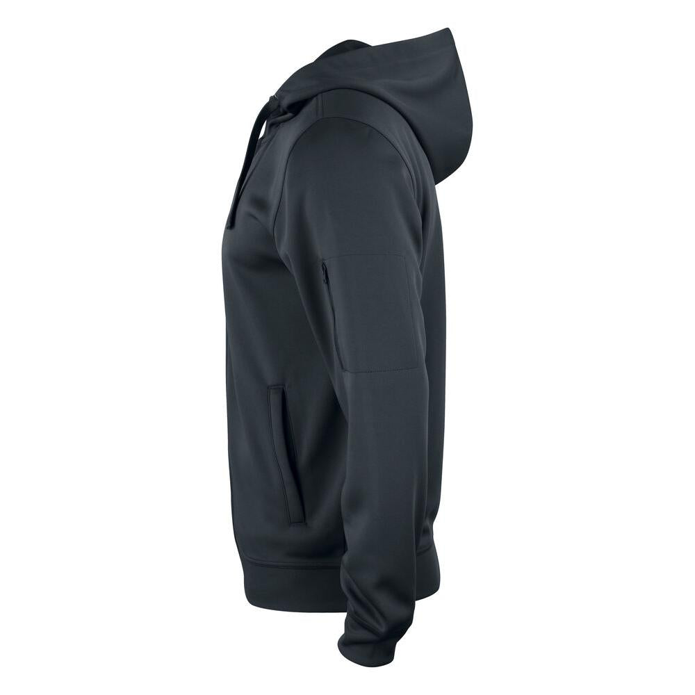 Basic Active Hoody Full Zip - Black - Image 3