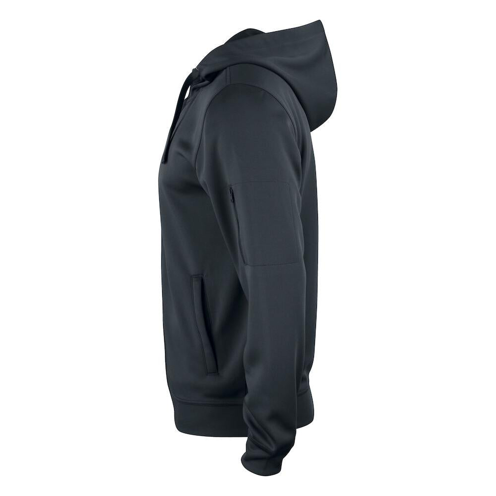 Basic Active Hoody Full Zip - Black - Image 3