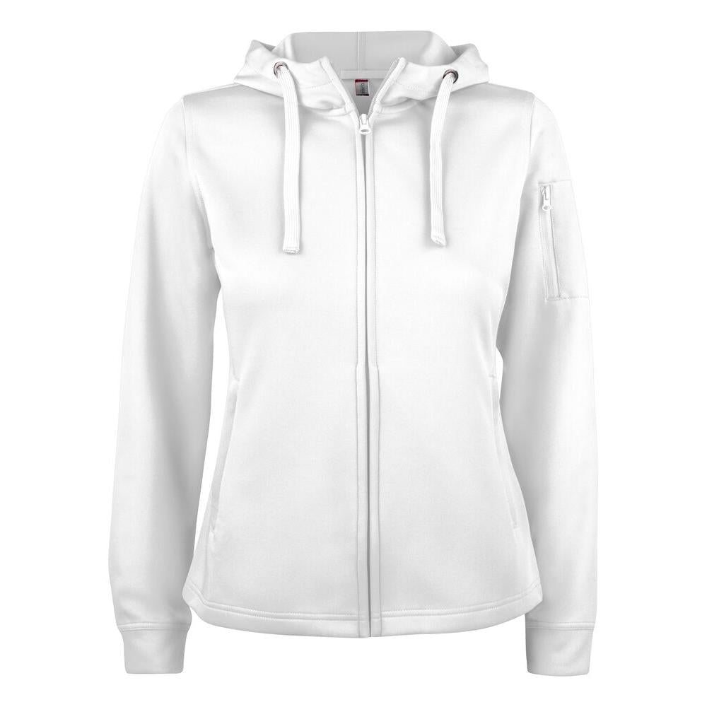 Basic Active Hoody Full Zip Women - White - Image 1