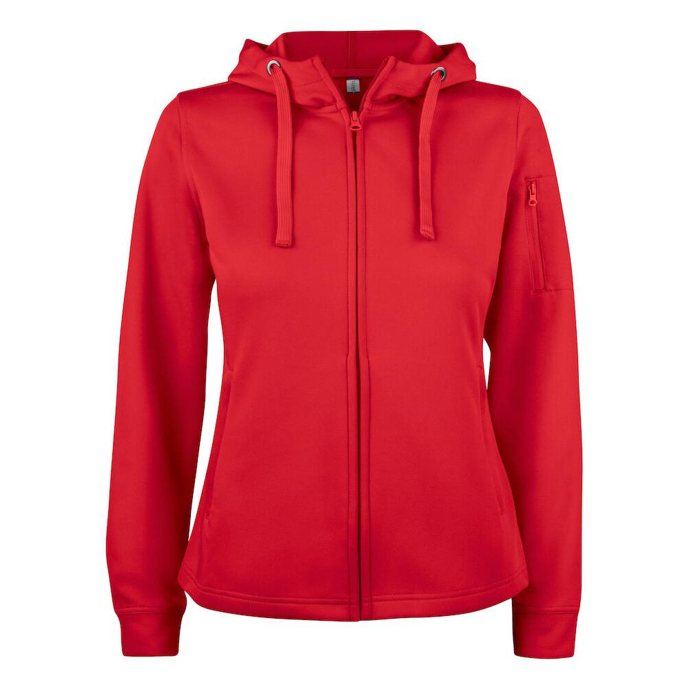 Basic Active Hoody Full Zip Women - Red - Image 1