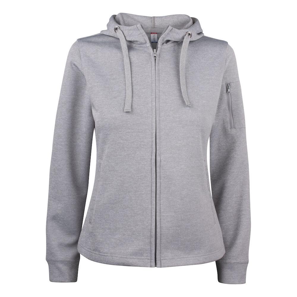 Basic Active Hoody Full Zip Women - Grey melange - Image 1