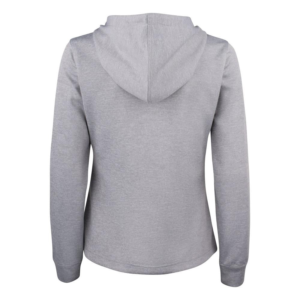 Basic Active Hoody Full Zip Women - Grey Melange - Image 2