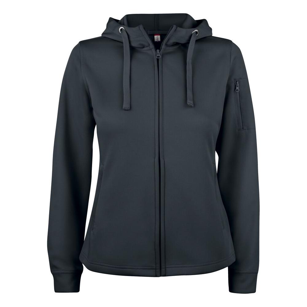 Basic Active Hoody Full Zip Women - Black - Image 1