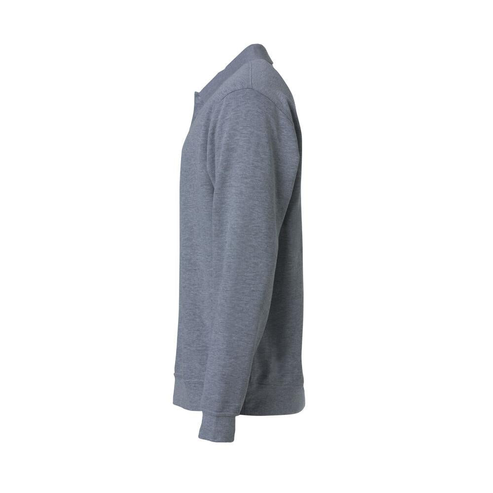 Basic Polo Sweater - Grey Melange - Image 3