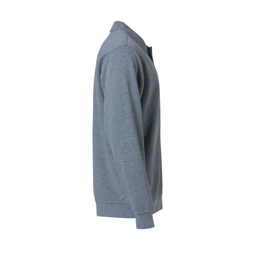 Basic Polo Sweater - Grey Melange - Image 4