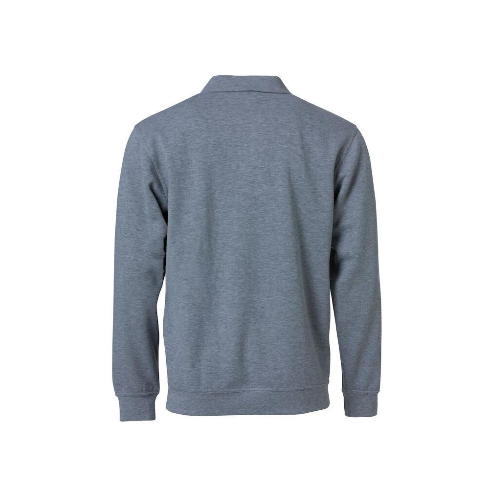 Basic Polo Sweater - Grey melange - Image 2