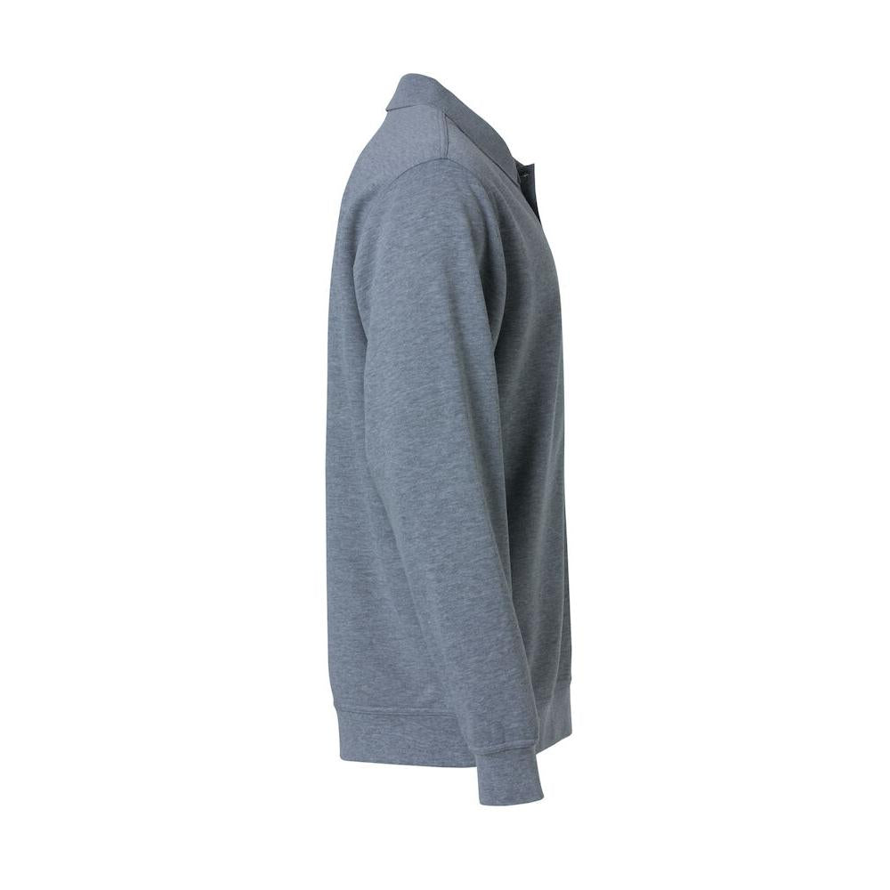 Basic Polo Sweater - Grey melange - Image 4