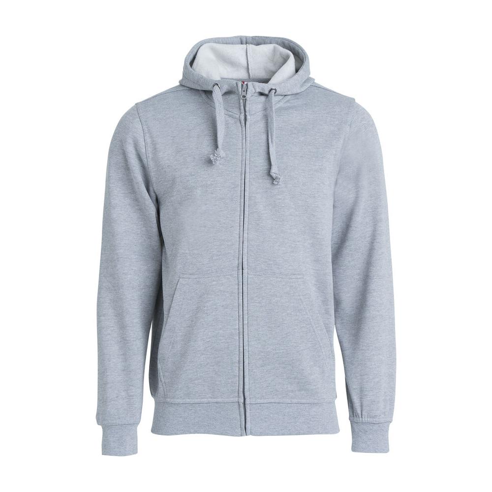 Basic Hoody Full Zip - Grey Melange - Image 1
