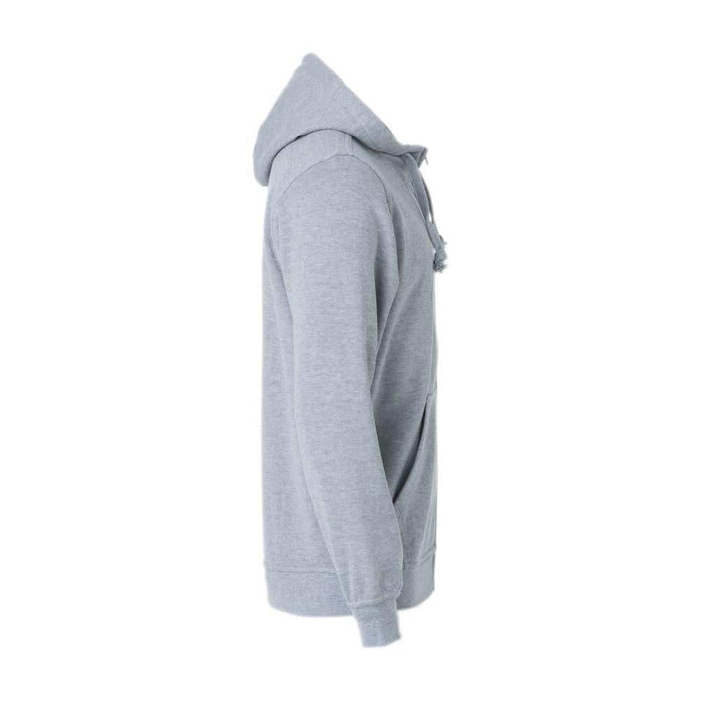Basic Hoody Full Zip - Grey Melange - Image 4