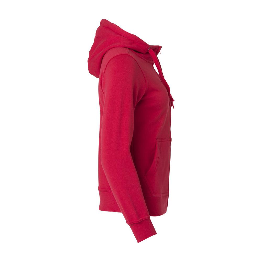 Basic Hoody Full Zip Women - Red - Image 4